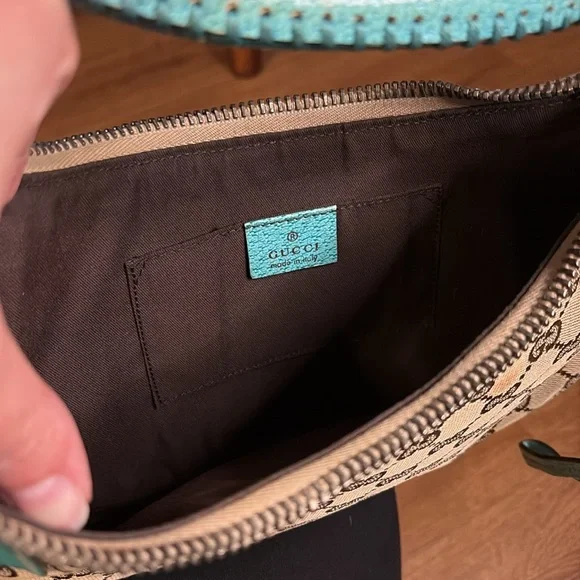 Gucci Tan and Blue Women's Bag - Picture 7 of 11